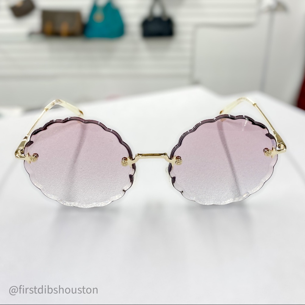 Chloé Metallic Rosie Petite Flower Sunglasses